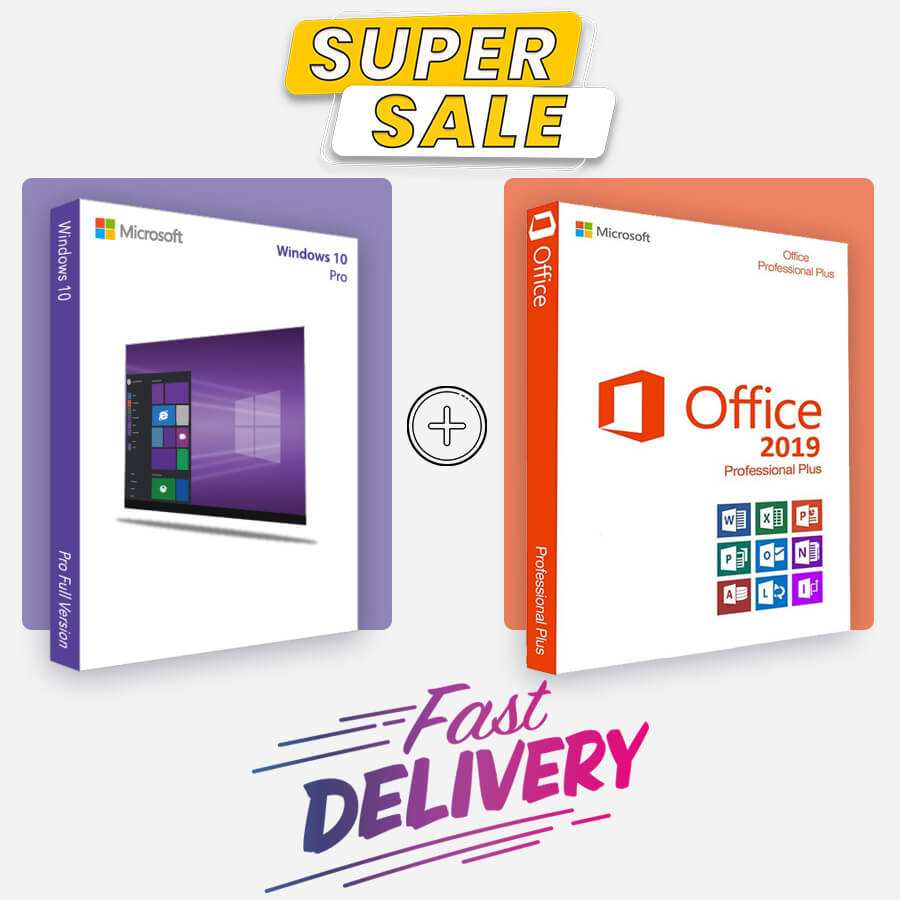 MS Windows 10 Pro Professional + Office 2019 Pro Plus🔥Original Licence Key